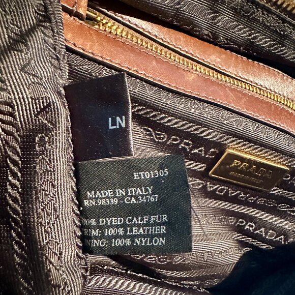 Prada Calf Fur Shoulder Bag - Picture 9 of 10